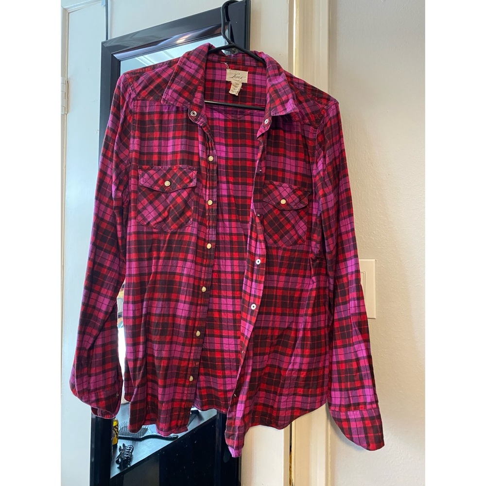 Levis Buttown Down Plaid Top